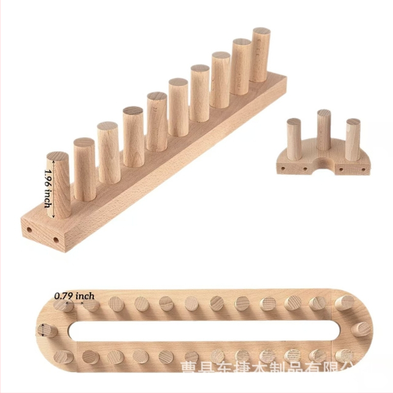 Drevený rám na pletenie – multifunkčná navíjačka priadze, prepojiteľný rám na pletenie šálov, Dongjie Q25109, japonský štýl