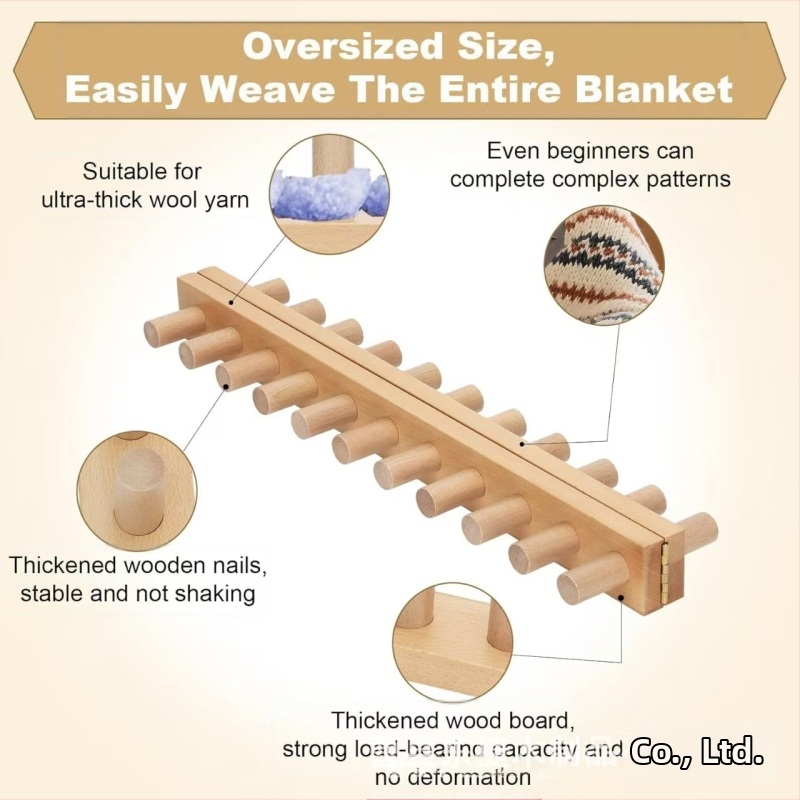Ξύλινο πλαίσιο πλεξίματος – πολυλειτουργικό περιέλιγμα νήματος, συνδεόμενο πλαίσιο για πλέξιμο φουλαριών, Dongjie Q25109, ιαπωνικό στυλ
