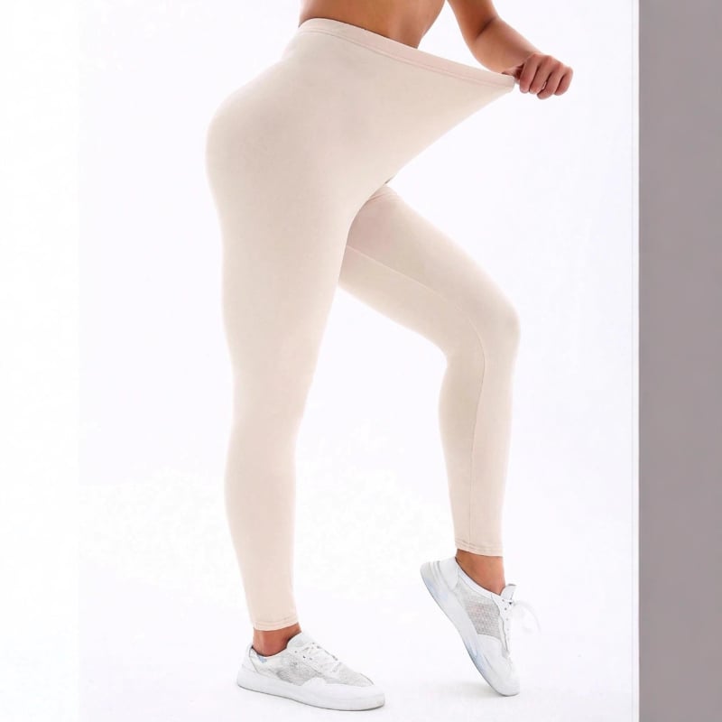 Панталони с висока талия, дължина 9/10, полиестер, изключително меко прилягане, висока еластичност