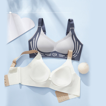 Μπούστον από νάιλον με ήπια στήριξη, 3/4 κάλυμμα, λεπτό διαμορφωμένο κύπελλο, σταθερά διπλά λουριά, οπίσθιο κούμπωμα τεσσάρων σειρών, διαπνέον και διαμόρφωση