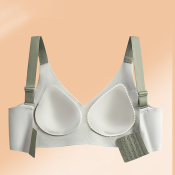 Μπούστον από νάιλον με ήπια στήριξη, 3/4 κάλυμμα, λεπτό διαμορφωμένο κύπελλο, σταθερά διπλά λουριά, οπίσθιο κούμπωμα τεσσάρων σειρών, διαπνέον και διαμόρφωση