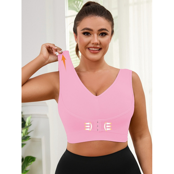 Sporta krūšturu komplekts ar trijstūra kupām, vidēji formētām kupām, akrila audums, spandeksa oderes, Back Beauty un pastoraļa stils.