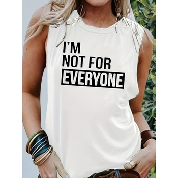 Γυναικεία εκτυπωμένη μπλούζα χωρίς μανίκια, ύφασμα modal, περιεκτικότητα πολυεστέρα κάτω από 30%, Άνοιξη 2023