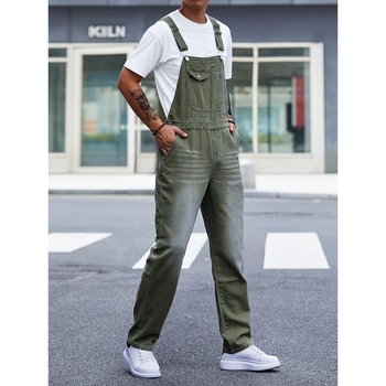 Ανδρικά casual ολόσωμες φόρμες, ύφασμα corduroy-linen, ανθεκτικό στη φλόγα, άνοιξη 2025