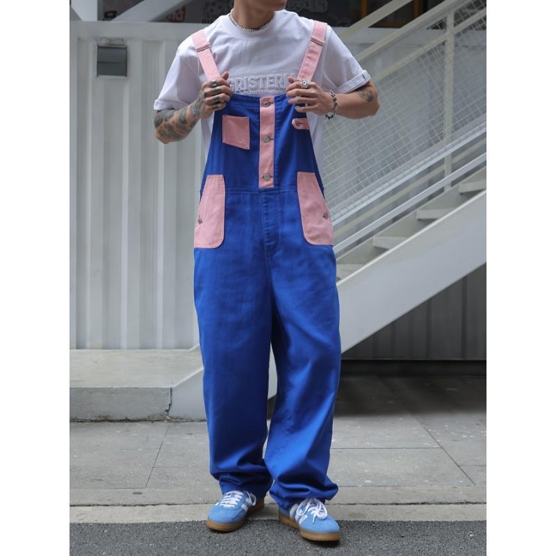 Pantaloni de lucru din denim pentru bărbați, cu panouri patchwork, din amestec de poliester, respirabili, toamna 2022, potriviți pentru zile ploioase