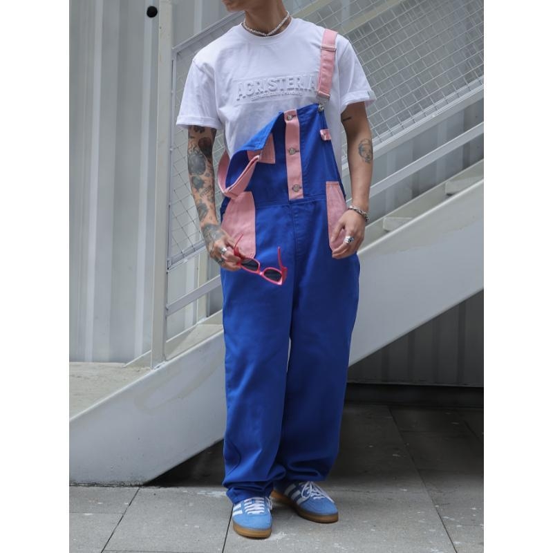 Pantaloni de lucru din denim pentru bărbați, cu panouri patchwork, din amestec de poliester, respirabili, toamna 2022, potriviți pentru zile ploioase