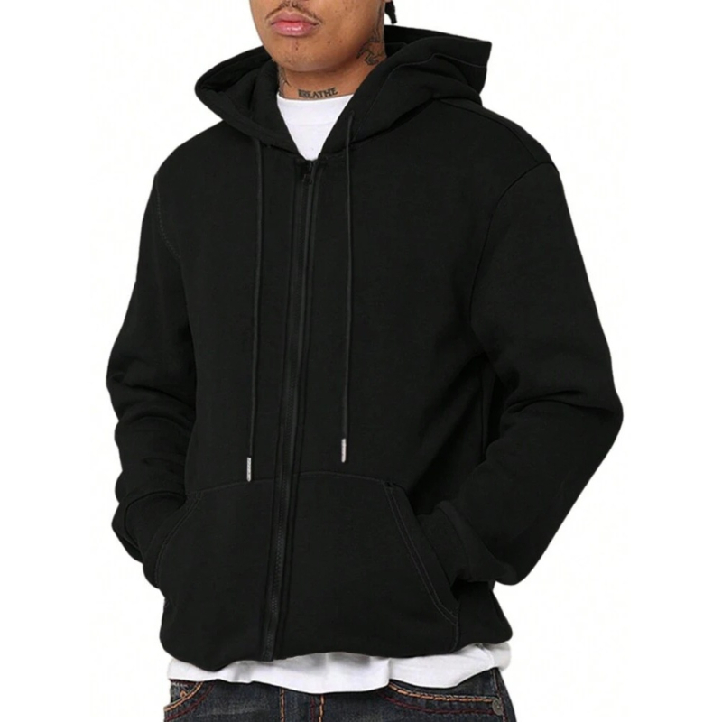 Hanorac damă cu glugă din poliester, croială lejeră, lungime standard, mâneci lungi, stil casual japonez/coreean