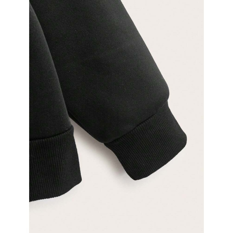 Hanorac damă cu glugă din poliester, croială lejeră, lungime standard, mâneci lungi, stil casual japonez/coreean