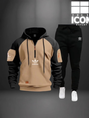 Мъжки суитшърт с цип и джоб за ръка, полиестер 91–95%, дълги ръкави, качулка, есен 2024