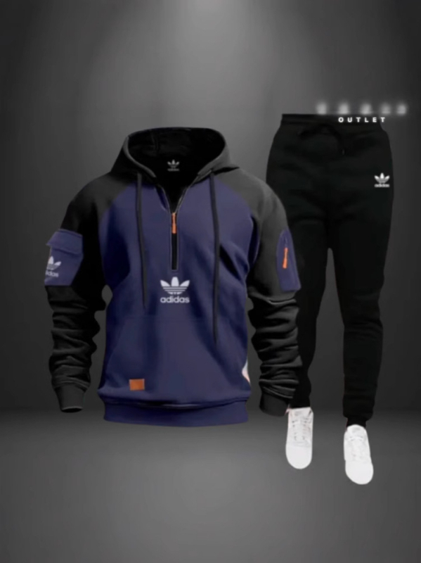 Vyrų užtrauktinis džemperis su rankos kišene, poliesteris 91–95%, ilgos rankovės, ruduo 2024