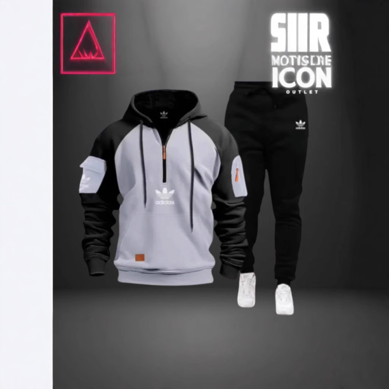 Vyrų užtrauktinis džemperis su rankos kišene, poliesteris 91–95%, ilgos rankovės, ruduo 2024