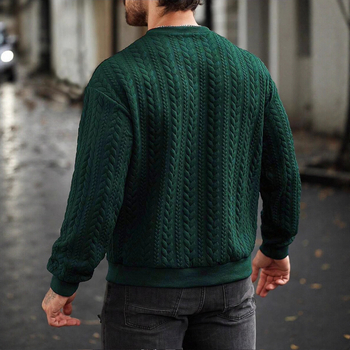 Суитшърт с дълъг ръкав Без яка Тясна кройка Памук-Полиестер смес