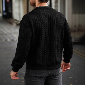 Суитшърт с дълъг ръкав Без яка Тясна кройка Памук-Полиестер смес