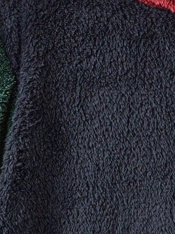 Ανδρικό hooded φούτερ από Corduroy με Colorblock patch pocket και κορδόνι, Rabbit Hair 96%+