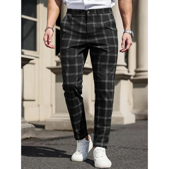 Slim-Fit мъжки костюм от Corduroy-лен плат, еднобутонна предна част, едноцветен модел, пролет