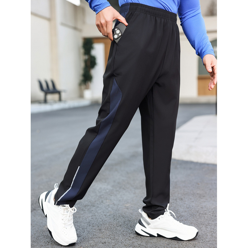 Pantaloni sport pentru bărbați, design Pencil Pants; croială lejeră; talie elastică; căptușeală de fleece; Lycra