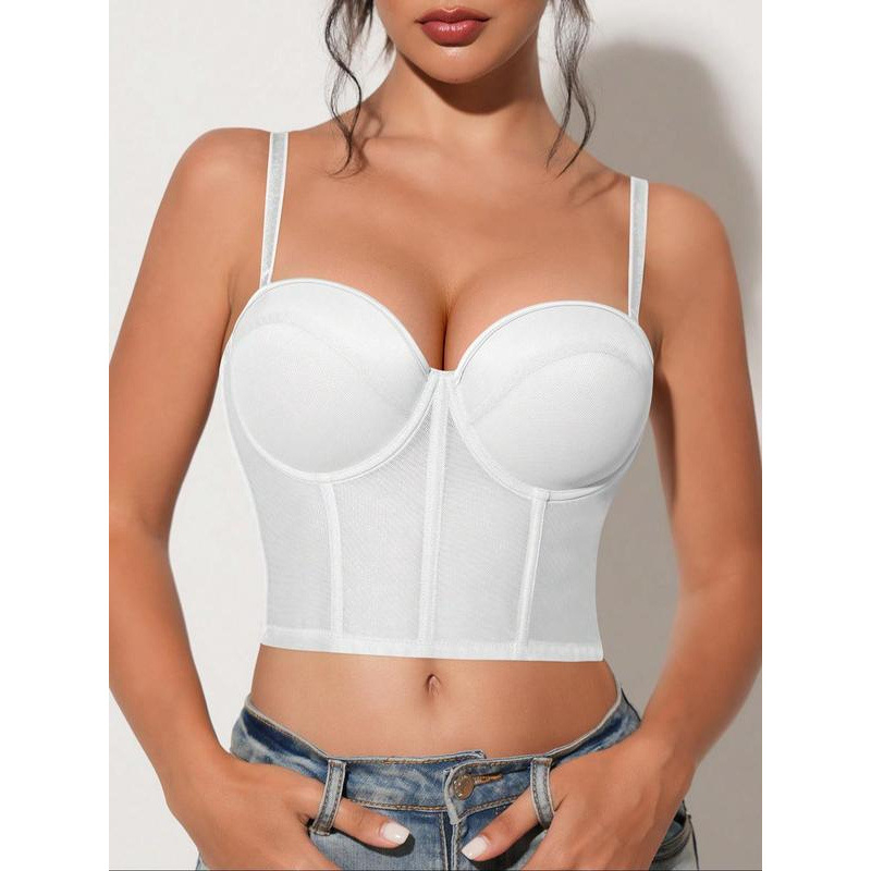 Krūšturu komplekts ar push-up efektu, trijstūra formas kausi, vidēji veidoti kausi, oderējums: spandeks