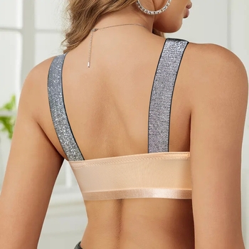 Σουτιέν από βαμβάκι χωρίς ραφές με μπροστινό κούμπωμα και σταθερές διπλές τιράντες, πλήρες κύπελλο με λεπτά διαμορφωμένα κύπελλα