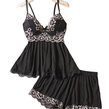 Dreamdarling σετ νυχτερινού ρούχου με δαντέλα και τιράντες, διάφανο, πολυεστέρας, 80-90% πολυεστέρας, για γυναίκες, στυλ 8085591