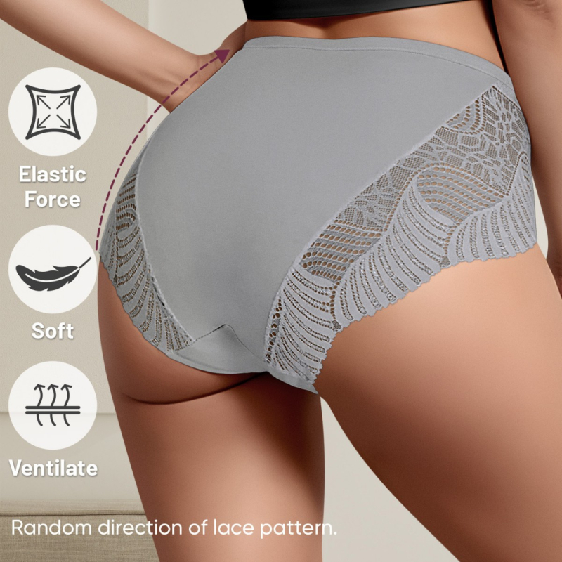 Moterų aukšto juosmens be siūlių apatiniai iš medvilnės – kvėpuojantys, švelnūs, megzti