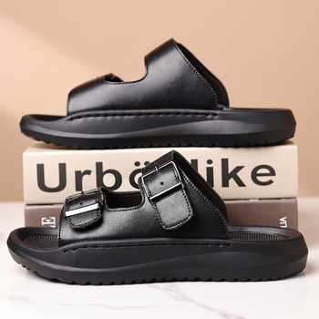 Ανδρικά σανδάλια με διπλό στρώμα δέρματος στην επάνω επιφάνεια, καθημερινό στυλ