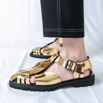 Vyriniai sandalai, kvėpuojantis dizainas, viršus dirbtinis PU, padas guma, užsegimas sagtimi, kasdienis stilius, uždarta pirštas