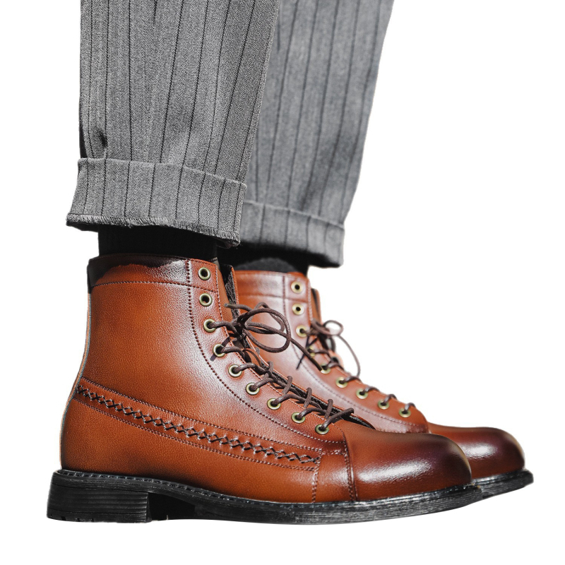 Kaubojcsizma kamufláž mintával és elöl fűzővel (kerek orrú; középmagas sarok 3-5 cm; PU felső)