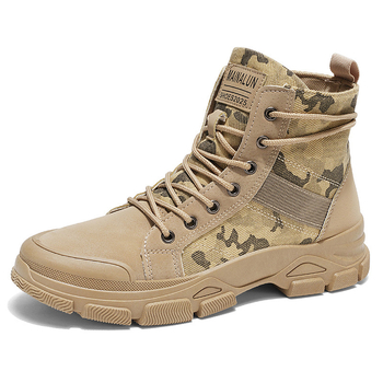 Ανδρικά μποτάκια Martin, PU επάνω, σόλα χύτευσης με έγχυση, μεσαίο ύψος, αύξηση ύψους, αντιολισθητικά