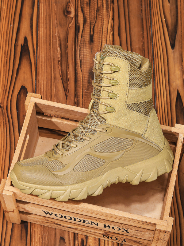 W511 Vieglie militārie zābaki vīriešiem - siets + āda, pārgājieni, kalnu pārgājieni, tuksneša apvidi