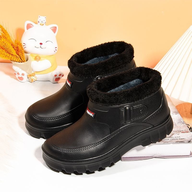 Αδιάβροτα χειμερινά παπούτσια slip-on με επένδυση φλίς, unisex, EVA επάνω μέρος και σόλα EVA