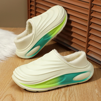 Ανδρικές παντόφλες – διαπνέουσες EVA επάνω μέρος και EVA σόλα, για χειμώνα, με στρογγυλή μύτη, καθημερινές οικιακές παντόφλες