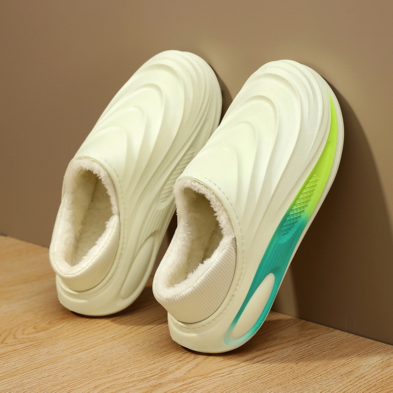 Vīriešu čības – elpojošs EVA augšdaļa un EVA zole, ziema, apaļš purns, ikdienas mājas apavi