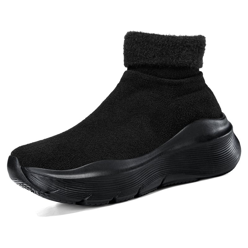 Unisex ziemas kokvilnas apavi ar fleece iekšpusi, bieza zole, slip-on