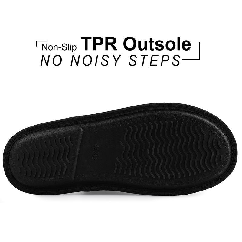 Vyrinės pūkuotos šlepetės su atminties putomis, Xishi Velvet viršus, kanapių pynimo padas, pado storis 0-3 cm