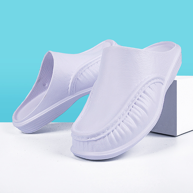 Papuci de plajă pentru bărbați cu deget închis – Slip-on, pentru exterior, EVA partea superioară, MD talpă