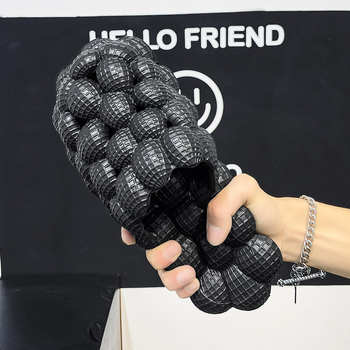 Papuci de plajă EVA pentru bărbați Lychee-Bubble Cutout, parte superioară EVA și talpă EVA, respirabili, vară 2024