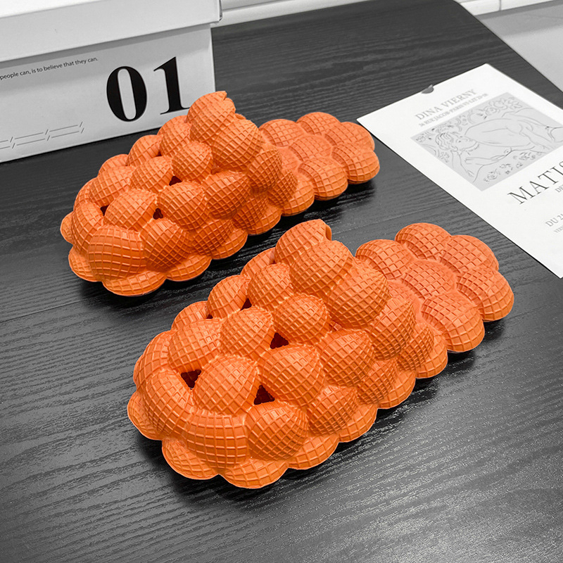 Vyriskos EVA šlepetės Lychee-Bubble iškirpte, viršus EVA ir padas EVA, kvėpuojančios paplūdimio šlepetės 2024 vasara