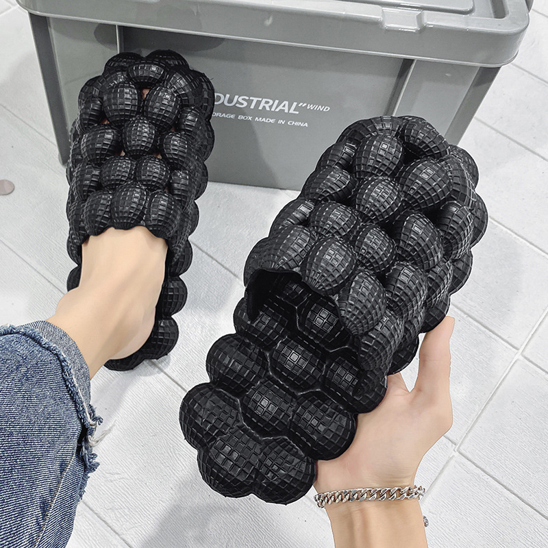 Papuci de plajă EVA pentru bărbați Lychee-Bubble Cutout, parte superioară EVA și talpă EVA, respirabili, vară 2024