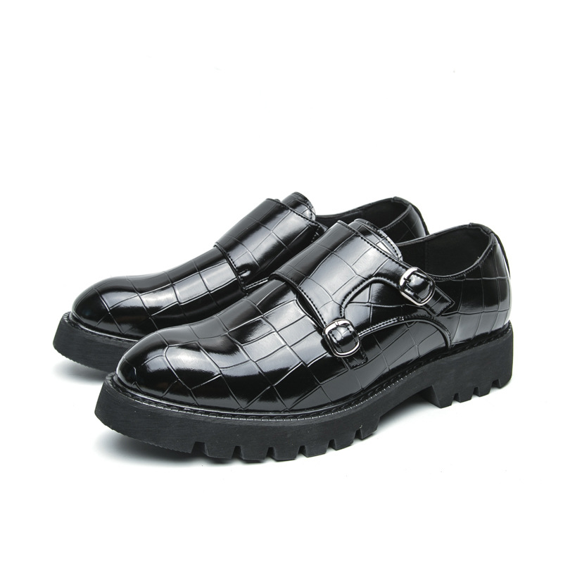 Vīriešu kurpes ar mikrofibra augšu, gumijas zole, asas purns, svītrainais raksts, casual/uzņēmējdarbības stils