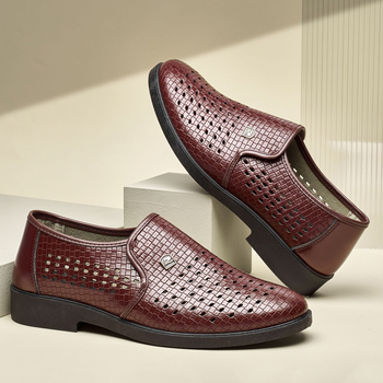 Slip-on μούλες - Brogue Wing Pattern, PU Άνω μέρος, Leather Toe Cap, PU Σόλα, Unisex