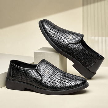 Slip-on μούλες - Brogue Wing Pattern, PU Άνω μέρος, Leather Toe Cap, PU Σόλα, Unisex