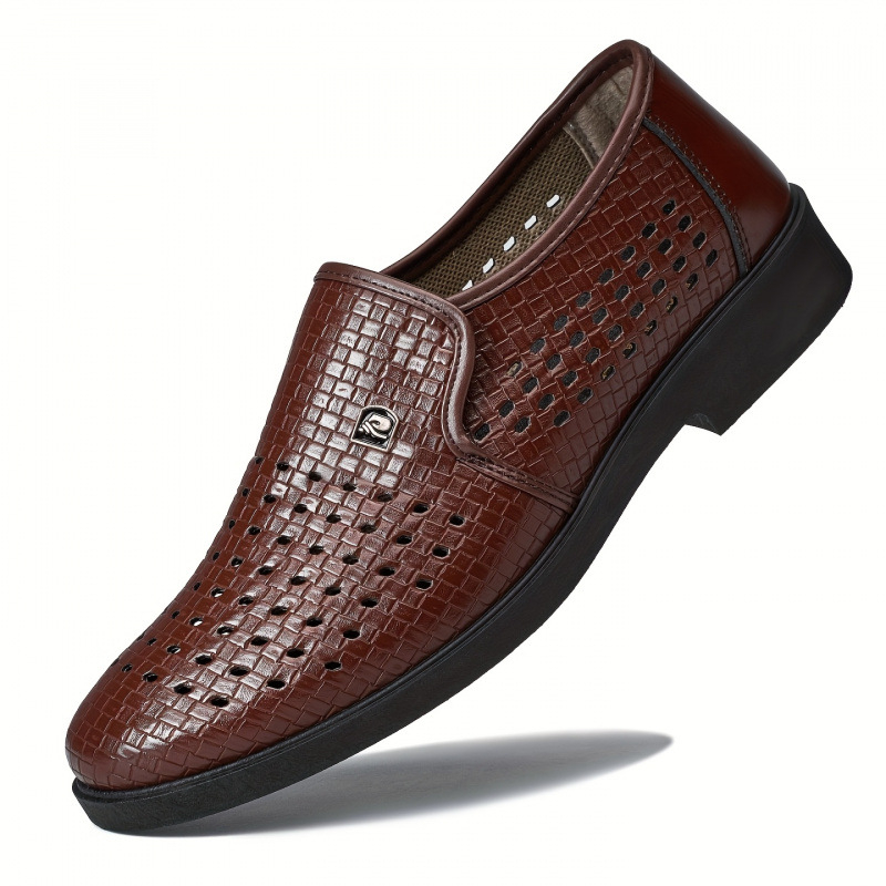 Slip-on kurpes - Brogue Wing raksts, PU augšpuse, Leather Toe Cap, PU zole, Unisex
