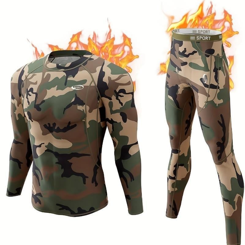 Vyrų terminių ilgų kelnių komplektas — Mitsubishi Meryl Skinny, akrilas, ekstra storas, šilumos išsaugojimas