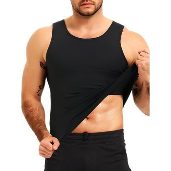 Vyriski be rankovių marškinėliai ir apatiniai marškinėliai - laisvas kirpimas, dryžuotas raštas, pagrindinis audinys: linas, kordurojų audinys, sporto stilius