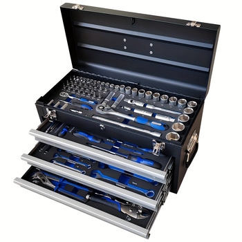 Преносим многоуровнев комплект за съхранение от стомана с чекмеджета