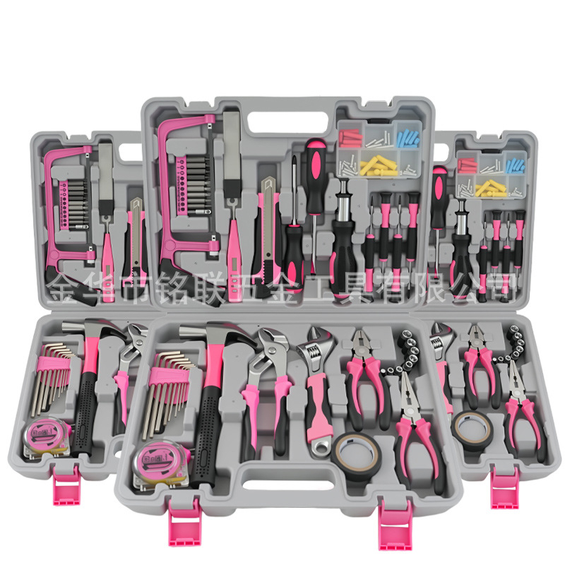 108 τεμάχια πολυλειτουργικό σετ εργαλείων από χάλυβα υψηλού άνθρακα για οικιακή χρήση — σφυρί, κλειδί και πένσες