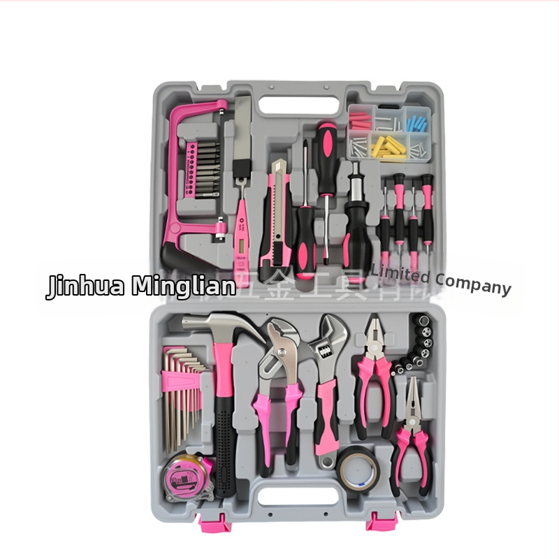 108 части мултифункционален комплект инструменти за дома — чук, гаечен ключ и клещи, от въглеродна стомана