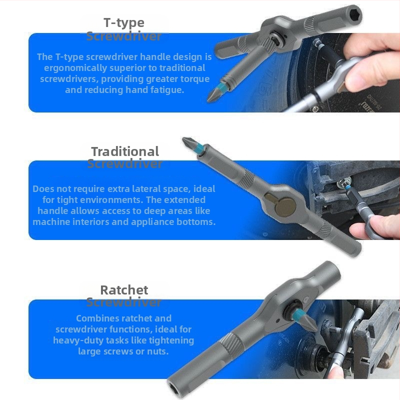 24-в-1 Ratchet Screwdriver комплект за домакинство, S2 инструментална стомана битове, магнитен и изолиран, Cross/Slotted/Torx/Hex