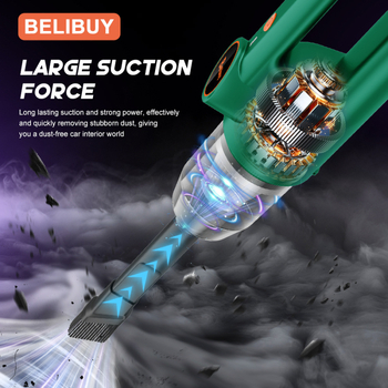 Φορητή σκούπα αυτοκινήτου - Χειρολαβή, Ασύρματη Φόρτιση (70W; Απορροφησεᾳ >25 kPa; Κενό >5000 Pa; Ενσωματωμένη μπαταρία 2001-2500 mAh; Αυτονομία 0-1 h)