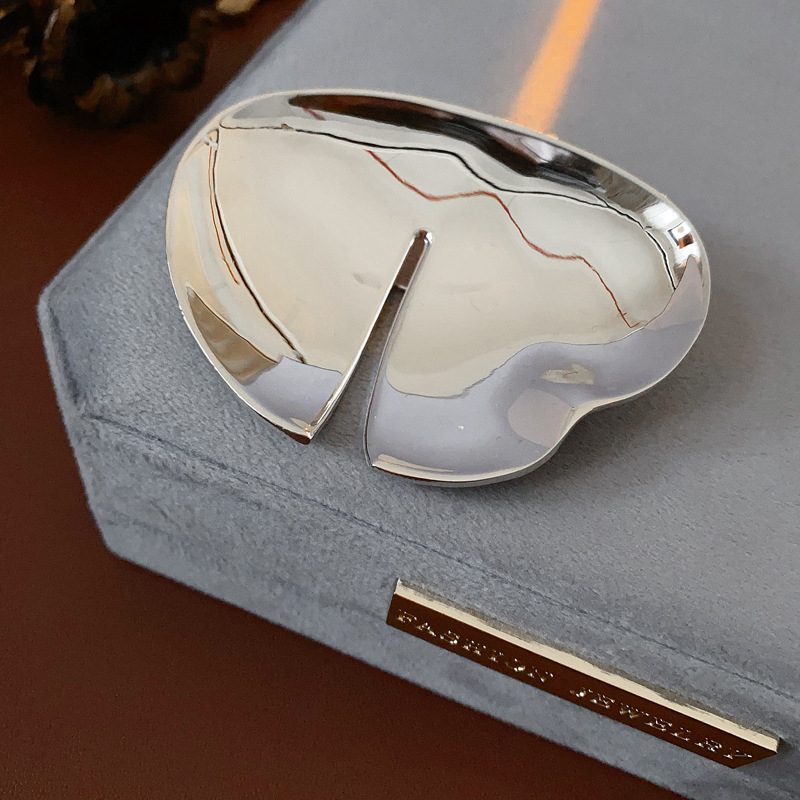 Broșă cu design geometric metalic, finisaj electroplatat, accesorii elegante pentru femei